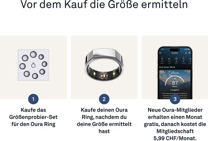 Actual product image Oura Ring Gen3 Heritage (9, Silver)