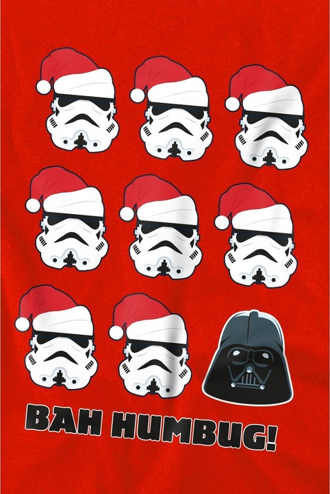 Actual product image Star Wars Childrens/Kids Bah Humbug Stormtrooper Darth Vader T-Shirt (152, 158)