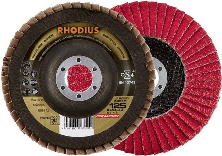 Immagine prodotto Rhodius Disco lamellare angolare JUMBO SPEED Ø 125 x 22,23mm - K40 (40)
