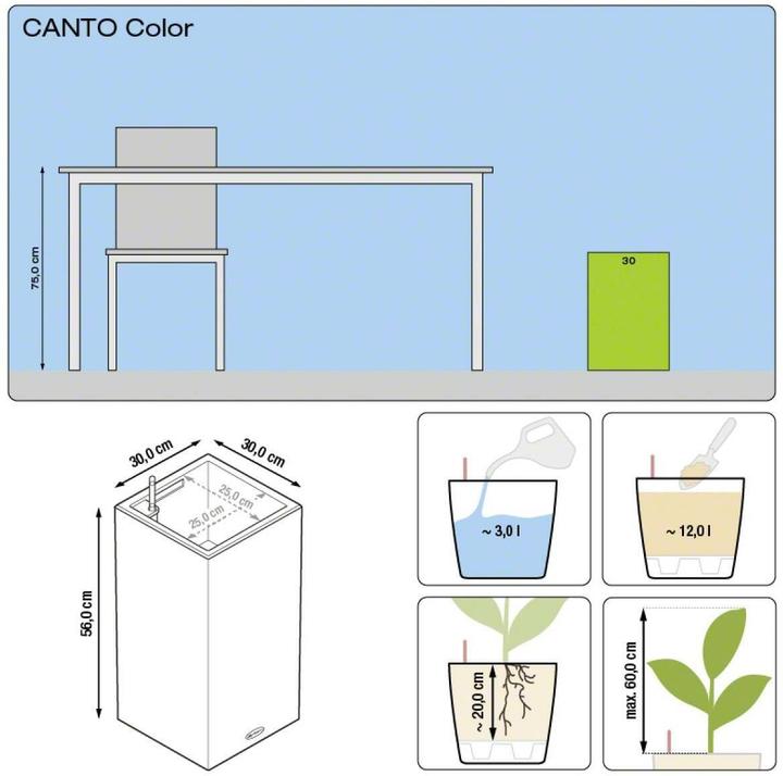 Image du produit Lechuza Colonne Canto Color (30 x 30 x 56 cm)