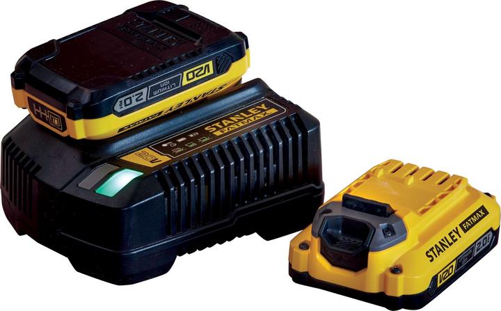 2 x 2.0 Ah batteries, 1 x quick charger