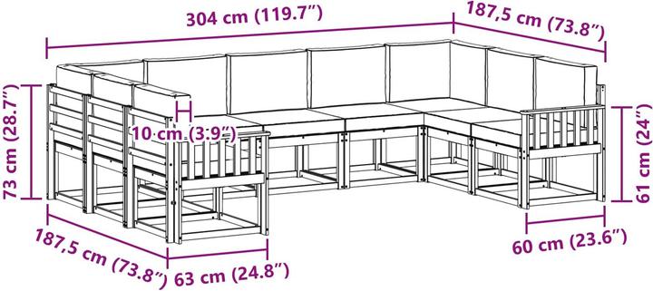 Produktbild vidaXL Outdoor-Sofagarnitur
