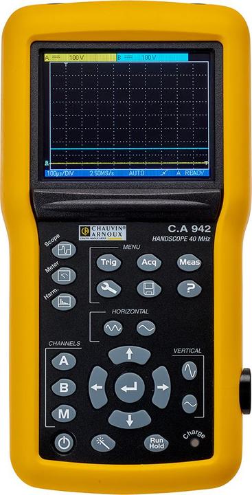 Actual product image Chauvin Arnoux C.A 942 Hand-held Oscilloscope (Scope-Meter) 40MHz 2-channel 2 GSa/s 2.5 kpts 8 Bit Hand-held (CAT III 600V)