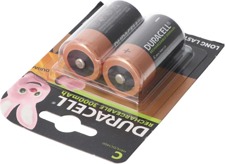 Produktbild Duracell Recharge Ultra NiMH Akku HR14, Baby, Grösse C, 3000mAh, 2er Blister (2 Stk., C, 3000 mAh)