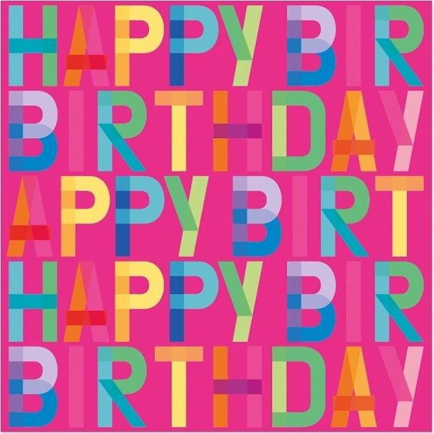 Produktbild Artebene Servietten Happy Birthday pink von (33 x 33 cm)
