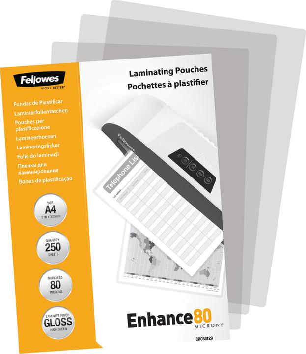 Produktbild Fellowes Enhance 80 (A4, 250 Stück, 80 µm)