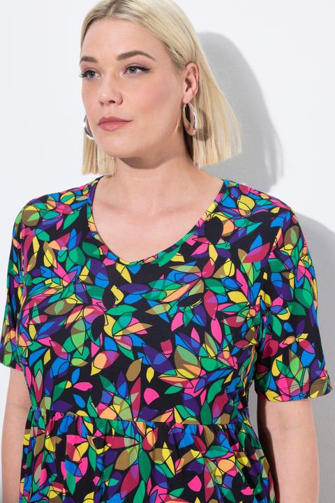Produktbild Ulla Popken Longshirt, A-Linie, V-Ausschnitt, Halbarm, Taschen (50, 52)