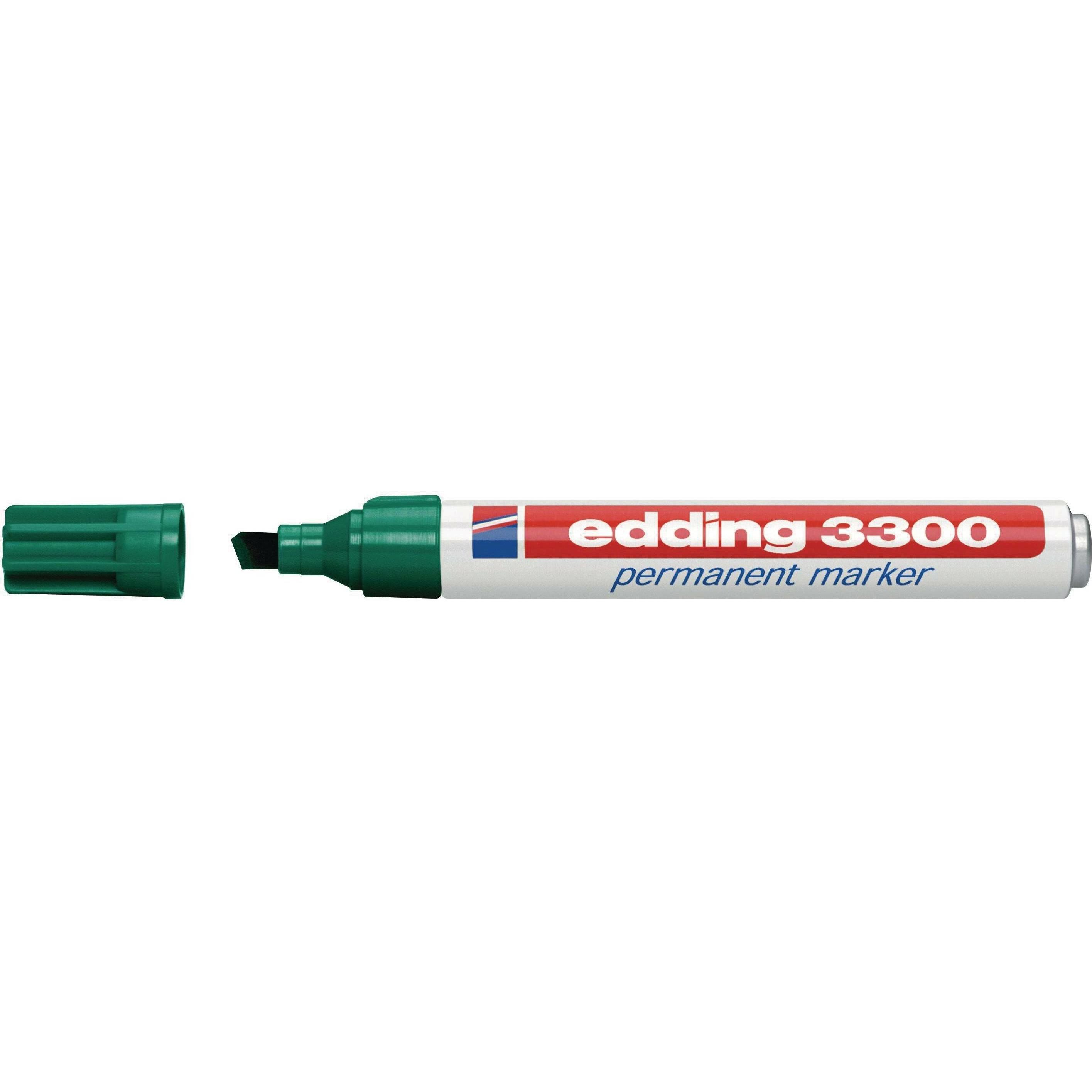 10x Edding, Marker, Permanent Marker 3300 (Grün, 5 mm, 1 x)