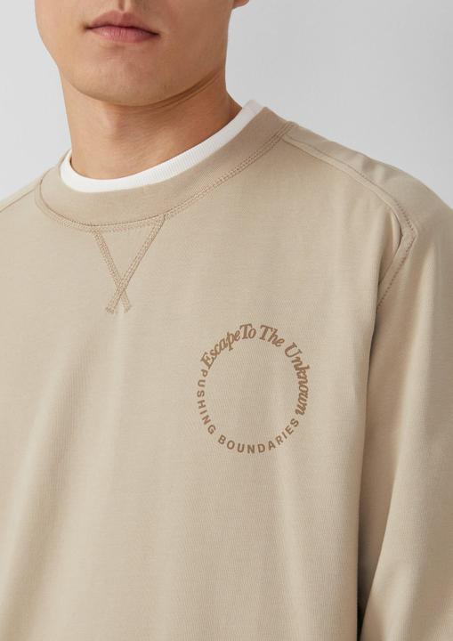 Produktbild s.Oliver Sweatshirt Leichtes Sweatshirt mit Rücken-Print und Rippbündchen (S)