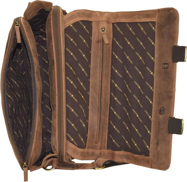 Immagine prodotto Greenburry Cartella vintage in pelle con scomparto per laptop da 42 cm