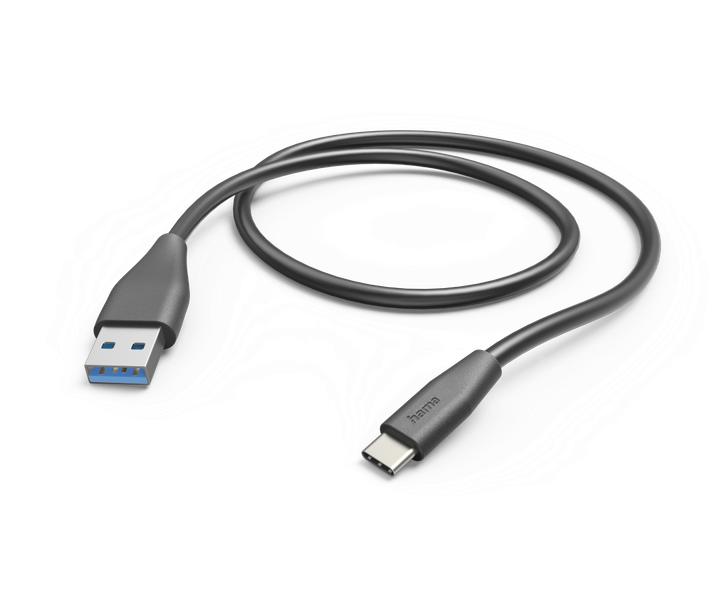 Image du produit Hama Câble USB, USB-A - USB-C, 1,5 m, noir (1.50 m, USB 2.0)