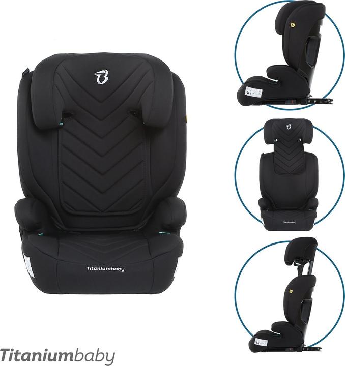 Immagine prodotto Titaniumbaby Titanbaby vidar schwarz 100-150 cm i-Grösse Isofix-Autositz TB-5956 (Seggiolino per bambini, ECE R129/i-Size Standard)
