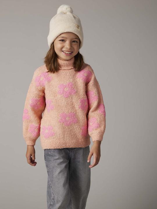 Immagine prodotto Vertbaudet Flauschiger Mädchen Rollkragenpullover mit Muster (146, 152)