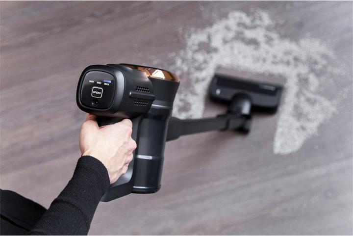 Actual product image BerlingerHaus Design cordless hoover, 220 W BLDC motor, 25.9 V Li-ION battery, black-pink gold