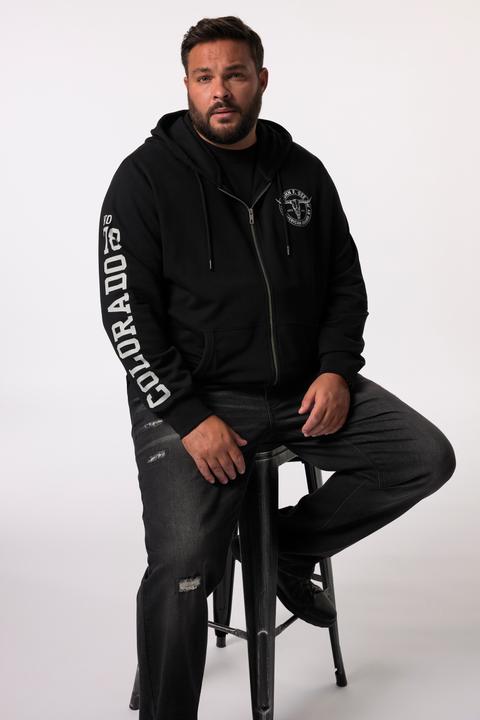 Image du produit John F. Gee Sweat-shirt à capuche, poche kangourou, imprimé sur les manches - jusqu'au 8 XL (XL)