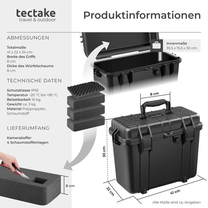 Produktbild tectake Universalbox Al (Fotokoffer, 16.50 l)
