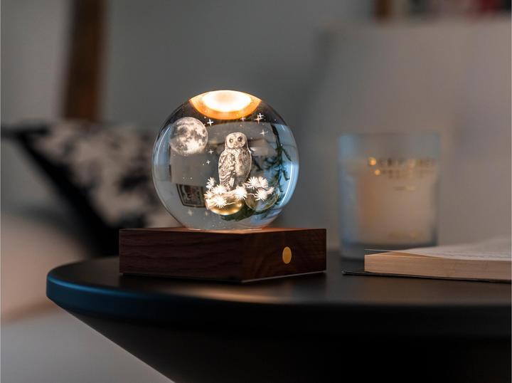 Produktbild Gingko LED Stimmungslicht Amber Eule Braun/Transparent