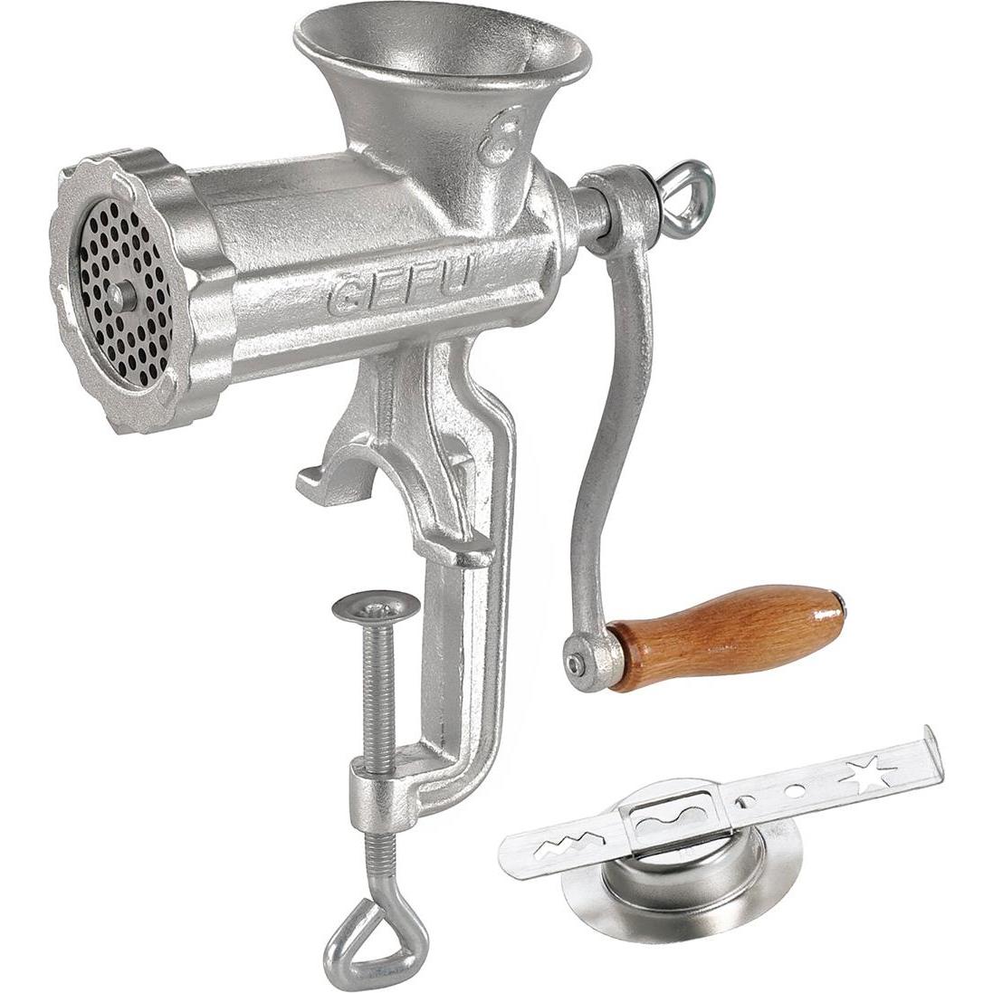 GEFU Fleischwolf TRICA Gr. 7/8 + Spritzgebäckvorsatz, Fleischwolf, Silber