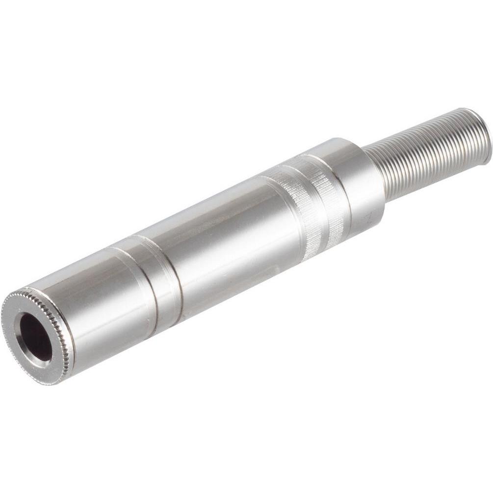 Shiverpeaks BASIC-S 6,3 mm Klinkenkupplung, stereo Metall, zum selber löten, im Polybeutel mit Eurolochung, Elektronikka...