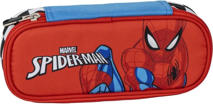 Produktbild Spiderman Federmäppchen oval, rot