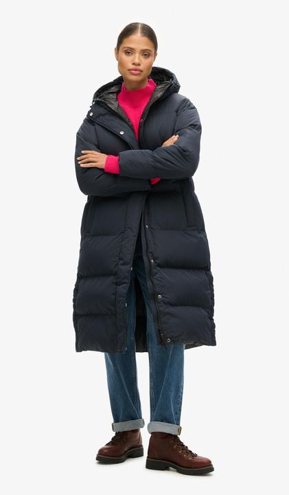 Actual product image Superdry Long Hooded Puffer Jacket for women