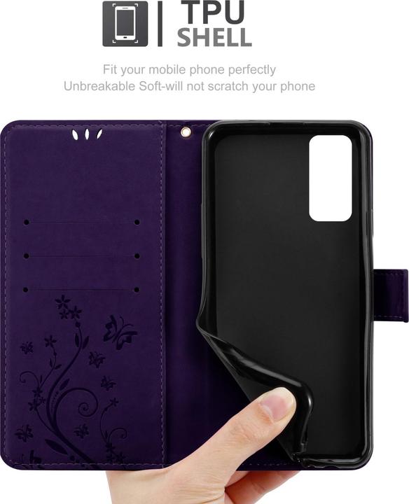 Actual product image Cadorabo Flower Book Case for Samsung Galaxy S20 FE (Samsung Galaxy S20 FE)