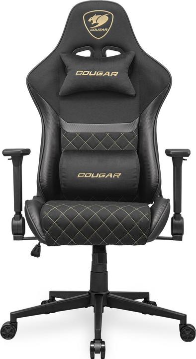 Cougar Armor One V2 Gold F gamestoel, PVC/stof, zwart