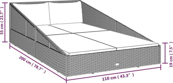 Immagine prodotto vidaXL Sonnenliege (201 cm)
