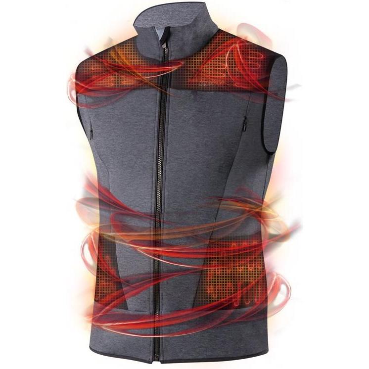 Thumbnail - Lenz, Unisex, Weste, Heat Vest 2.0 uni, Grau, Schwarz, (XXL)