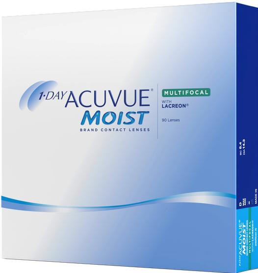 Actual product image Acuvue 1-Day Moist Multifocal 90 (+3, Daily lens, 90 Piece, Multifocal)