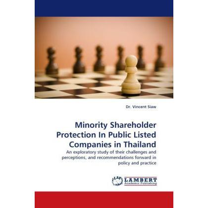 Minority Shareholder Protection In Public Listed Companies in Thailand, Fachbücher