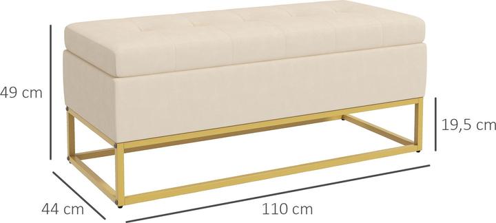 Image du produit Homcom Banc avec espace de rangement (110 cm)