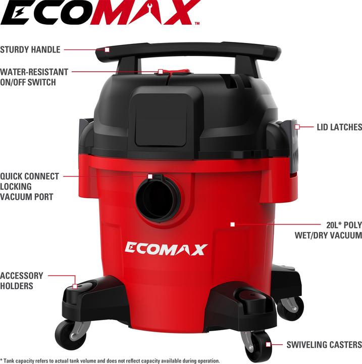 Produktbild Ecomax Nass-Trockensauger, 19l Quiet (Nass-Trockensauger)