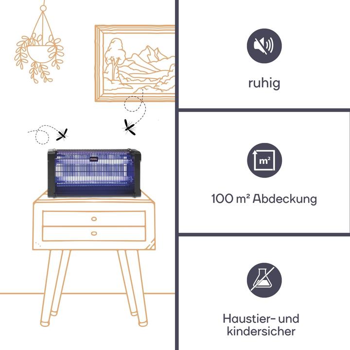 Productafbeelding Velleman vliegende insectenverdrijver 360° - 2 x 15 W