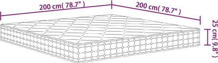 Actual product image vidaXL Taschenfederkern-Matratze (200 x 200 cm)