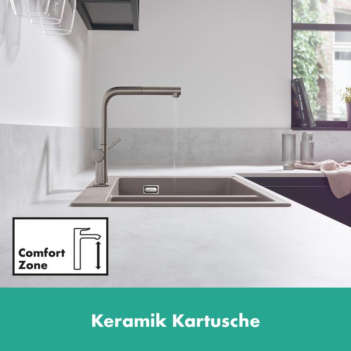 Immagine prodotto hansgrohe Talis M54 miscelatore monocomando per cucina 270, scaldabagno a bassa pressione, bocca est