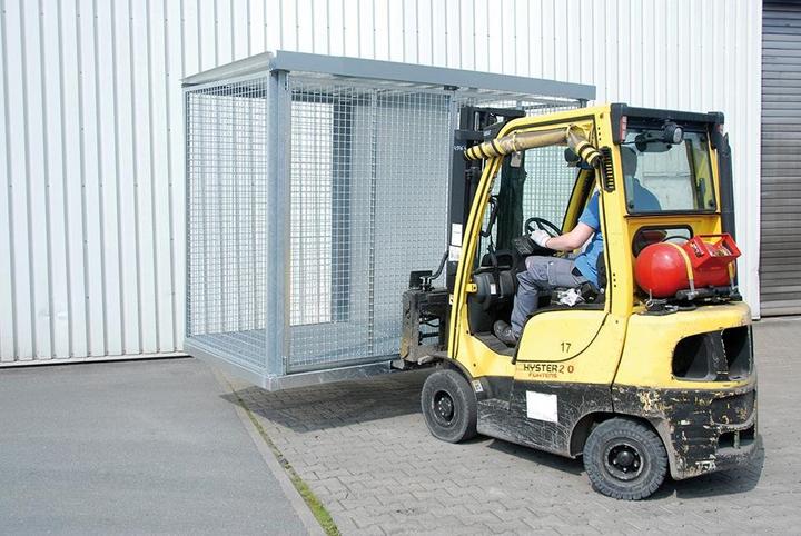 Produktbild eurokraft pro Gasflaschencontainer, montiert