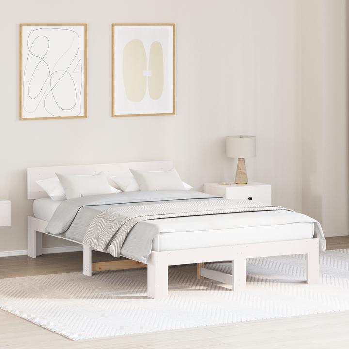 Actual product image vidaXL Moderner Bettrahmen (135 x 190 cm)