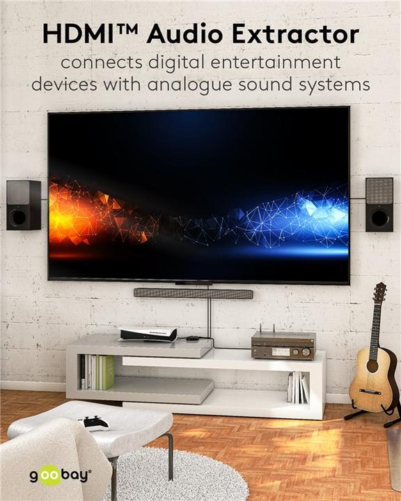 Actual product image Goobay HDMI Audio Extractor 4K @ 30 Hz