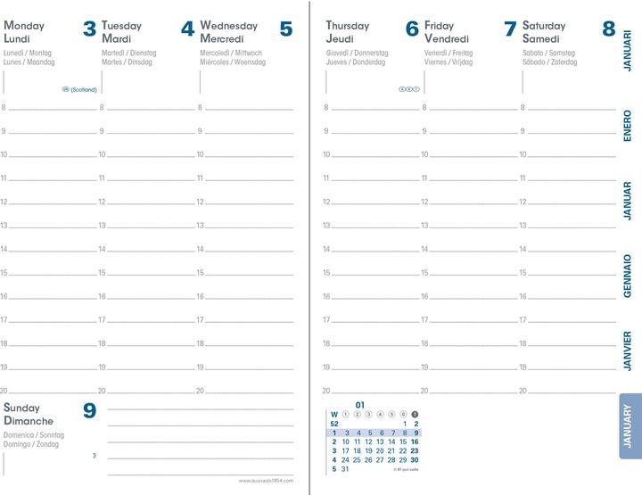 Image du produit Quo Vadis Universitaire Equology QV028818 13M, rose ms, 10x15cm (A5, 1 semaine / 1 page)