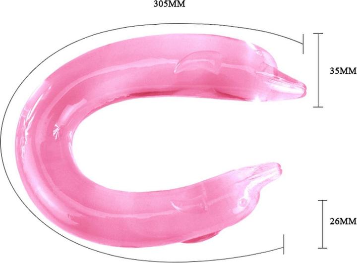 Actual product image Lovetoy BAILE- DOUBLE DOLPHIN, Bendable blue