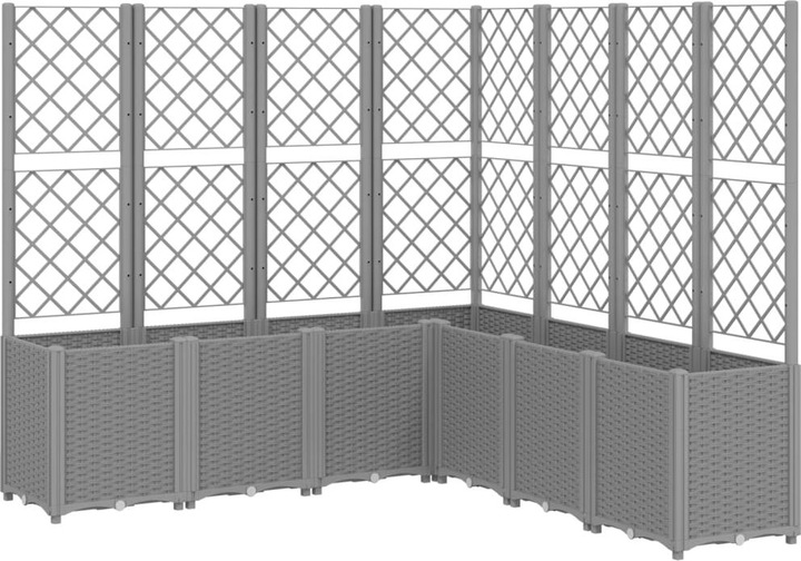 Actual product image VidaXL Planter with trellis PP