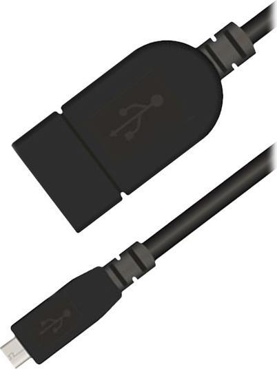 Produktbild Sinox iMedia Micro USB OTG adapter. 0,2m. Sort (0.20 m, USB 2.0)
