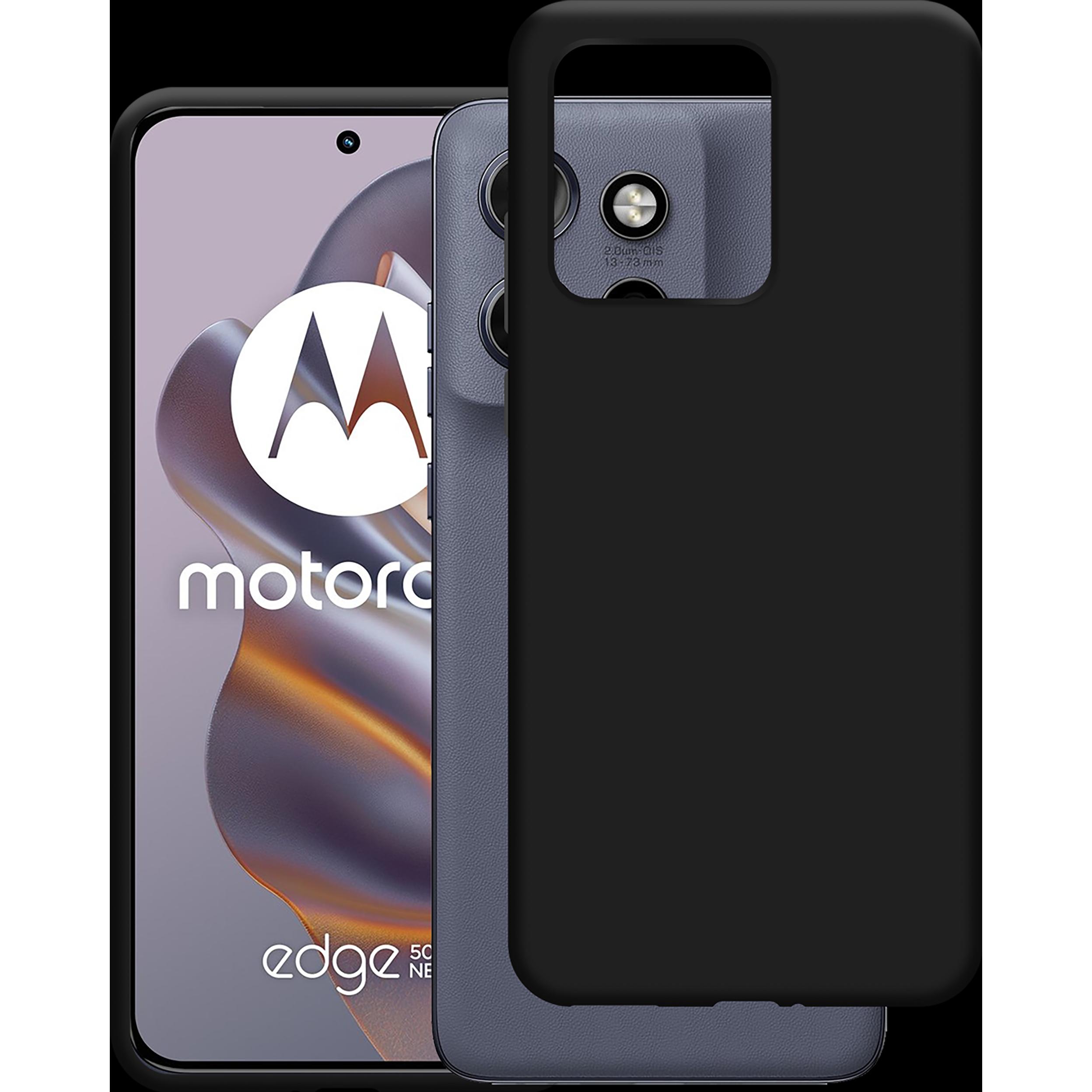 Cazy Soft TPU Schutzhülle (Motorola Edge 50), Smartphone Hülle, Schwarz