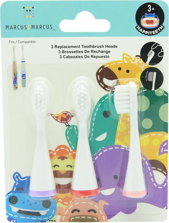 Produktbild Marcus&Marcus Ersatz Zahnbürstenset 3 Stk. Grün/Blau/Gelb (3 x)