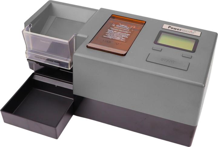 Powermatic 5+ vollautomatische Stopfmaschine mit Shredder, silber