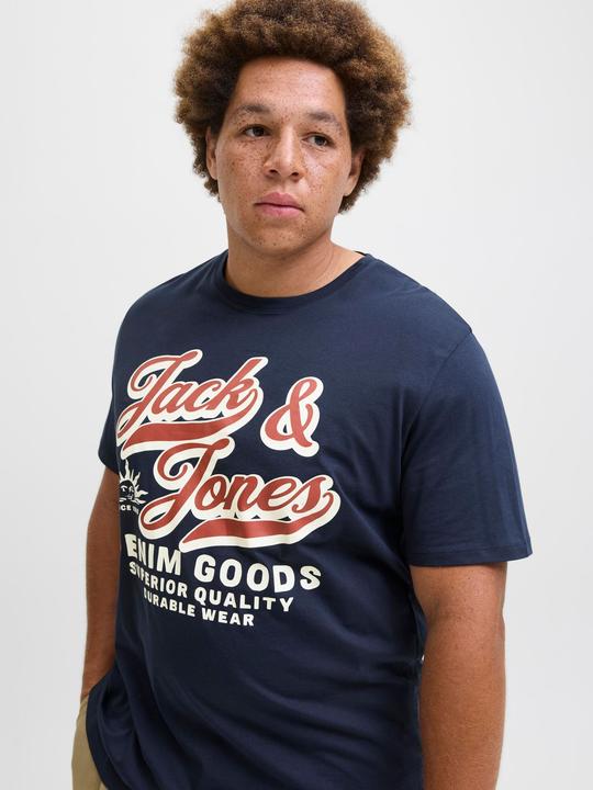 Actual product image Jack & Jones Jjelogo Tee Ss Oneck 2 Col Aw25 Noos Pls (8XL)