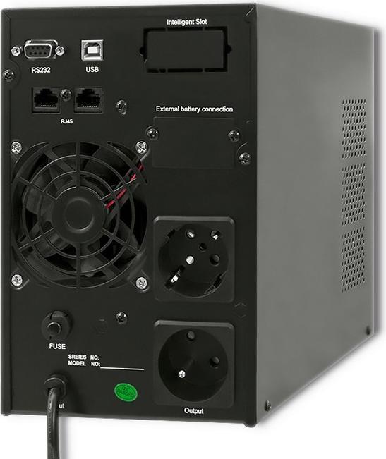 Immagine prodotto Qoltec 53042 Gruppo di continuità| On-line| Onda sinusoidale pura| 1kVA| (1000 VA, 800 W, Doppio convertitore online UPS)