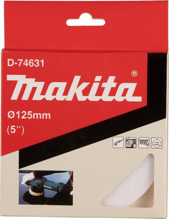 Immagine prodotto Makita D-74631 Cuscinetto in feltro da 125 mm con velcro