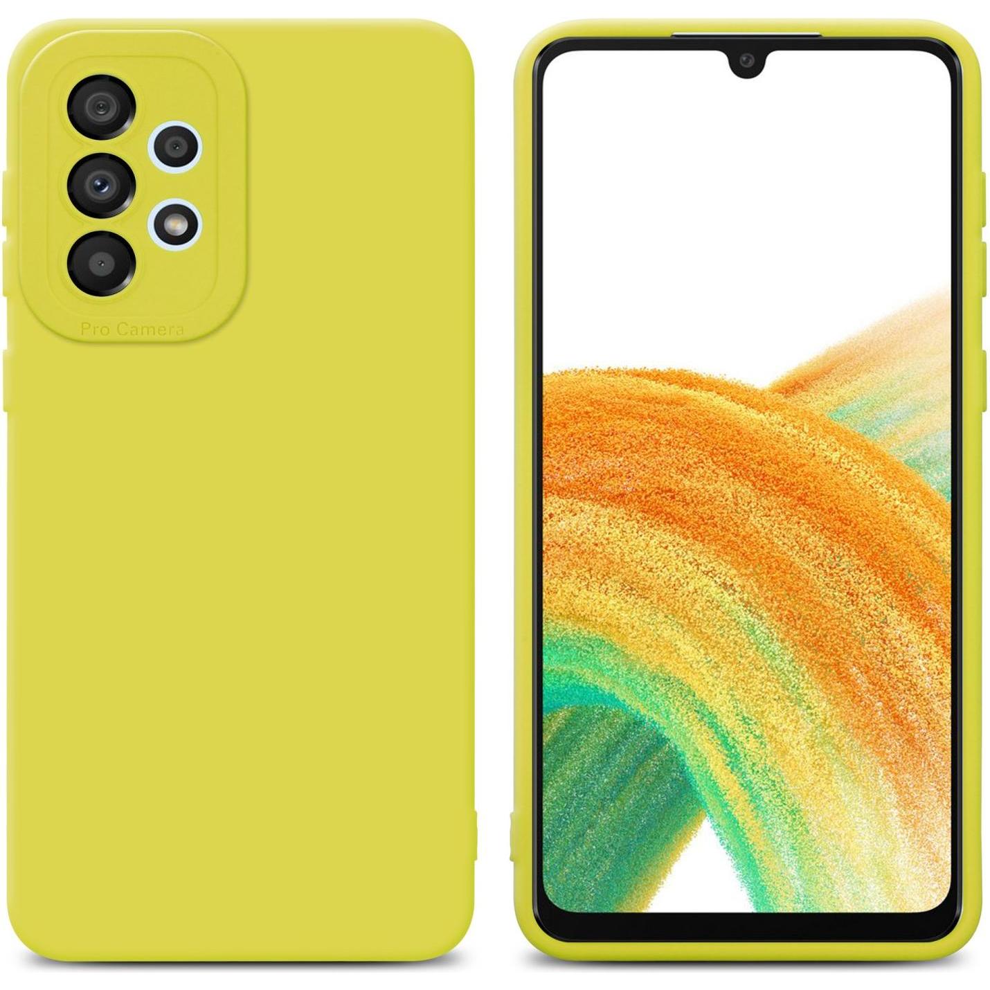 Thumbnail - Cadorabo Hülle für Samsung Galaxy A72 4G / 5G im TPU Fluid LM162 Style (Samsung Galaxy A72), Smartphone Hülle, Gelb